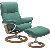 Stressless Stressless® Relaxsessel »Mayfair«, mit Signature Base, Größe S, M & L, Gestell Eiche, grün