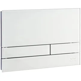 Kronenbach Betätigungsplatte Plantec 2.0 Cube 60 Glas neu Weiß Chrom Glanz