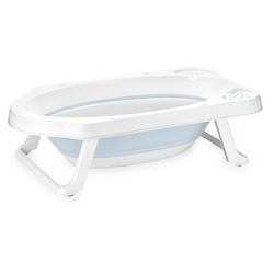 Lorelli Babybadewanne faltbar 82 cm, mit Ablagefächer, klappbar, Kanalabdeckung blau