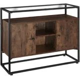 Tectake Sideboard Oldham 100 x 38 x 80,5 cm Braun