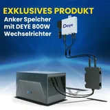 Anker SOLIX Solarspeicher 1600Wh und Deye Wechselrichter 800W WIFI mit Relais