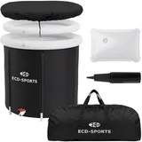 ECD Germany Eisbad Ø80 cm, 350L Schwarz-Weiß aus Oxford-Gewebe