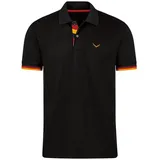 TRIGEMA Poloshirt TRIGEMA "TRIGEMA Deutschland Poloshirt", Herren, Gr. M, schwarz, 100% Baumwolle, Basic, Shirts