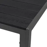 INDA-EXCLUSIV Gartentisch 160 x 90 x 74 cm Anthrazit/Schwarz