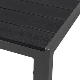 INDA-EXCLUSIV Gartentisch 160 x 90 x 74 cm Anthrazit/Schwarz