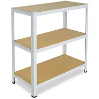 shelfplaza HOME 90x80x60 cm Schwerlastregal in weiß mit 3 Böden und 175 kg Traglast pro Boden