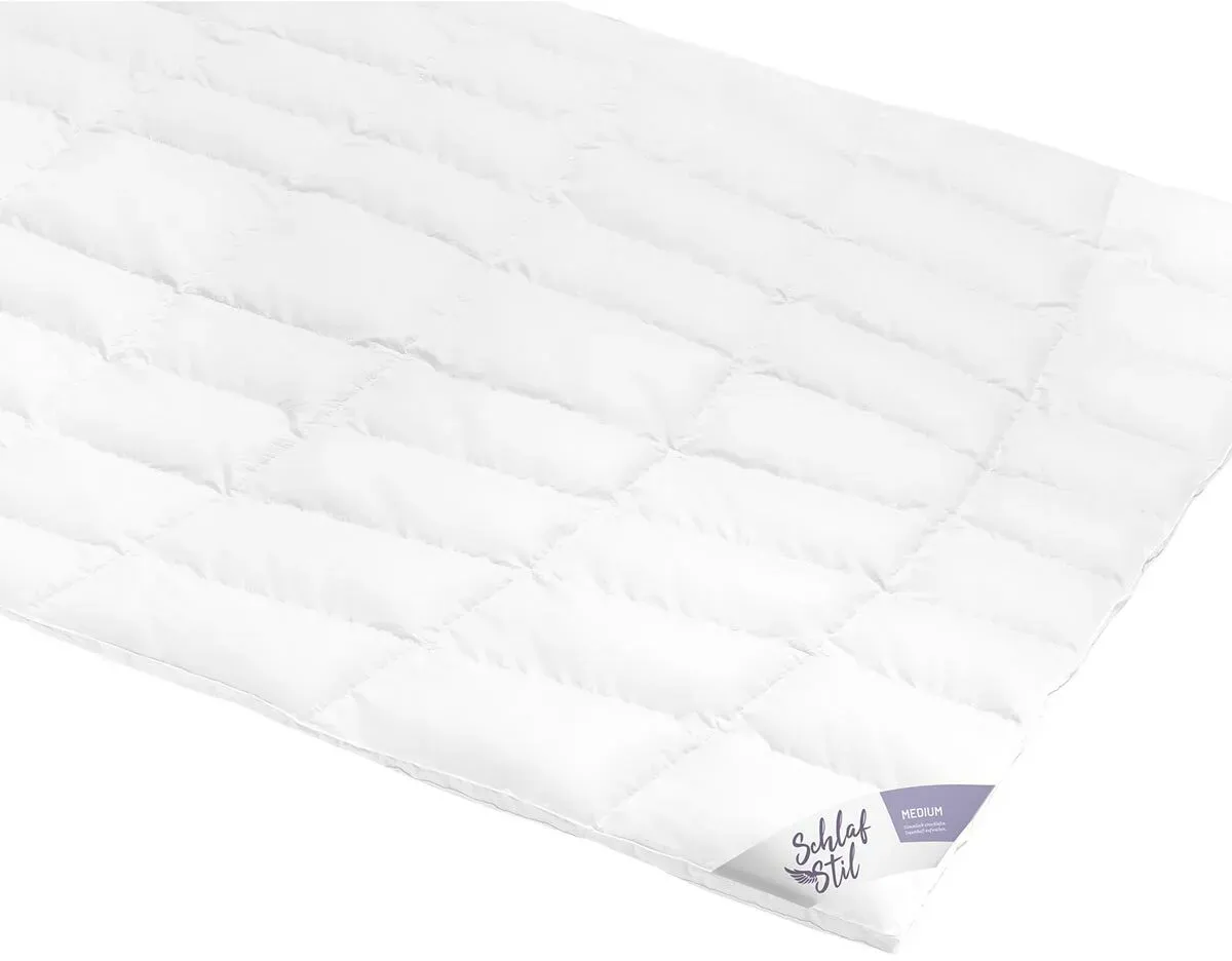 Schlafstil Daunendecke D1000 medium, Füllung: 100% Eiderdaunen 200x220 cm