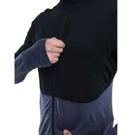 Icebreaker Merino 200 Realfleece Descender Reißverschlusspullover Schwarz M