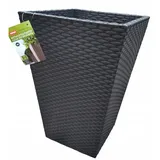 KETER Rattan Pflanzgefäß M Blumentopf schwarz