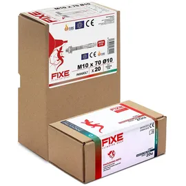 Fixe Climbing Gear Fixe Fixe1 Inox+Bohrhaken 10mm 20er Pack (Größe One Size