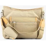 JOST Kerava Umhängetasche Baumwolle Beige/Gold