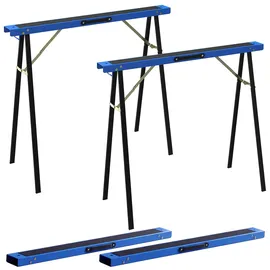 Homcom Arbeitsbock Metall 36,5x78,5x99,5 cm blau