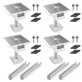 Solarmodul Halterung,Alu Befestigungssystem Trapezblech PV Befestigungsschiene, Solarpanel Halter flachdach,Photovoltaik Befestigungsschiene für Blechdach Flachdach Montage Solarpanel Dachmontage