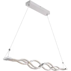 Hängeleuchte PILLA - silber - LBH 95x7x140 cm