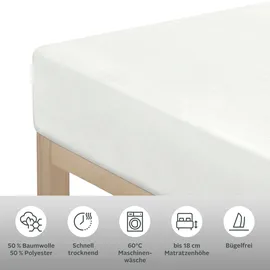 OTTO home Spannbettlaken Jersey 140 x 200 - 180 x 200 cm beige