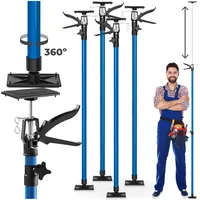 Tectake tectake® 4er-Set Teleskopstützen, stufenlos höhenverstellbar, Belastbarkeit 30 kg