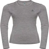 Odlo Natural 100% Merino Warm Langarm-baselayer - Grey Melange / Grey Melange - L
