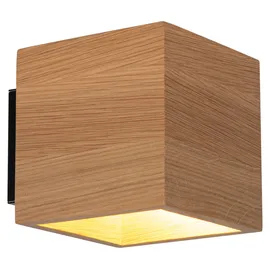 Spot-Light Spot Light Wandleuchte BARIS, Braun - Schwarz - Eiche geölt - Metall - 11 x 11 cm