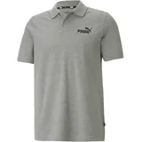 Puma Herren Polo Shirt, Medium Gray Heather, XXL