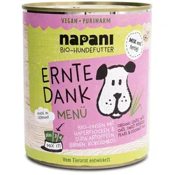 Bio Menü für Hunde Ernte Dank mit Linsen und Haferflocken... 800 g