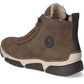 Rieker Damen Schnürboots Stiefelette Warmfutter Ziernaht 45912, Größe:39 EU, Farbe:Braun - Braun Größe 39