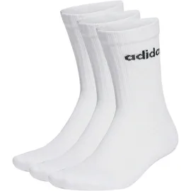 adidas Linear Crew Cushioned Socken 3er Pack White / Black 43-45