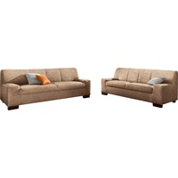 Domo Collection Polstergarnitur Norma, (Set, 2-tlg), bestehend aus je einem 2- und 3-Sitzer braun