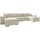 Mirjan24 Wohnlandschaft Wicenza Cord, Eckcouch mit Schlaffunktion, Symmetrisches U-Form,