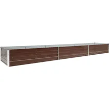 vidaXL Garten-Hochbeet verzinkter Stahl rechteckig 480 x 80 x 45 cm Braun  