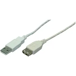 LogiLink Kabel USB 2.0 Verlängerung A Stecker -> A Buchse, grau, 5m  1 Stück