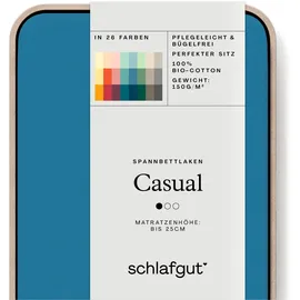schlafgut Casual 120 x 200 - 130 x 200 cm blue mid