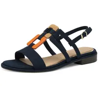 Marco Tozzi Sandalen flach mit Schließe Sommer, Blau (Navy
