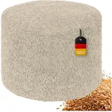 OMNANA® CushyTM Meditationskissen rund – Sitzkissen 10cm/15cm/20cm hoch – Bouclé Yogakissen mit Dinkelfüllung – Bodenkissen, Kissen für Meditation & Entspannung – Made in Germany