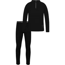 normani Outdoor Sports Merino Oberteil „Nyapari“ und Merino Hose „Mackay“ in Schwarz | Gr.: 110/116