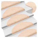 vidaXL Selbstklebende Treppenmatten 5 Stk. Braun 56x17x3 cm Nadelvlies