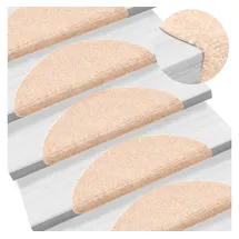 vidaXL Selbstklebende Treppenmatten 5 Stk. Braun 56x17x3 cm Nadelvlies