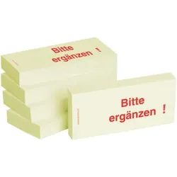 Haftnotiz Bitte Ergänzen gelb BIZSTIX 1301010160 5 Stück