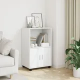 MOBCANT Rollschrank, Küchenbuffet Aufbewahrungsschrank Sideboard Apothekerschrank Geeignet für Foyer Küche Wohnbereich Korridor Weiß 55x40x91 cm Holzwerkstoff