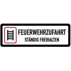 Schild Feuerwehrzufahrt ständig freihalten, Alu, 1000x330 mm