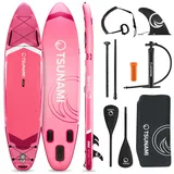 TSUNAMI Stand Up Paddling Board PRO T10, SUP-Board mit Komplettes Zubehör, Pumpe und Sicherheitsleine, Tragkraft bis 160kg, Länge 350cm, Doppeltes Material und zusätzliche interne Verstärkungen