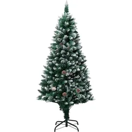 vidaXL Künstlicher Weihnachtsbaum mit Zapfen und Schnee Grün 180 cm