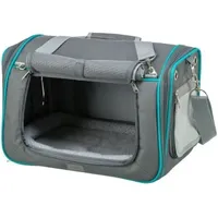 Trixie Haustiertransportbox 40 x 27 x 28 cm Grau/Türkis