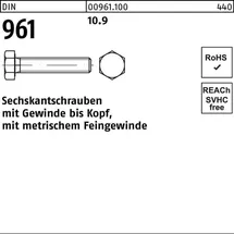 Industrial Quality Supplies Sechskantschraube DIN 961 M10 x 25 200 Stück