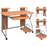 vidaXL Computertisch Braun 110x52x88,5 cm Holzwerkstoff