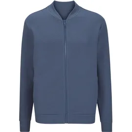 John Devin Struktur-Qualität Sweatjacke Herren Blau L