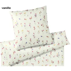 Elegante Bettwäsche Nappy - 155x220 cm + 80x80 cm	vanille