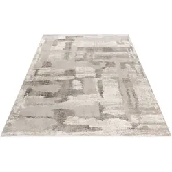 Teppich OBSESSION "My Opal 917", grau (taupe), B:120cm H:10mm L:170cm, Polyester, Teppiche, modernes 3D-Design, abstrakt, Wohnzimmer