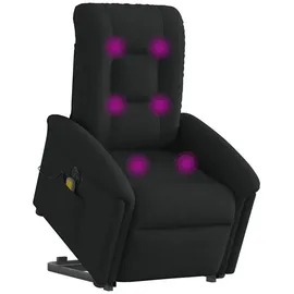 vidaXL Elektrischer Massagesessel mit Aufstehhilfe Schwarz Stoff