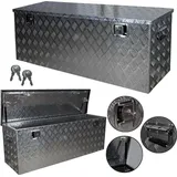 Trucky Truckbox, Deichselbox Aluminium, Anhängerbox 15 Größen, Werkzeugkiste mit Schloss und Schlüssel, stabil und wasserdicht, Boxentyp:D210 (...