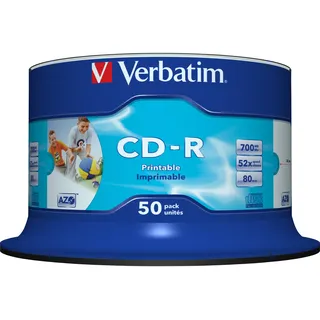 Verbatim CD-R 700MB 52x bedruckbar 50er Spindel (43438)